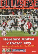 Hereford United v Exeter City 26-Nov-2005