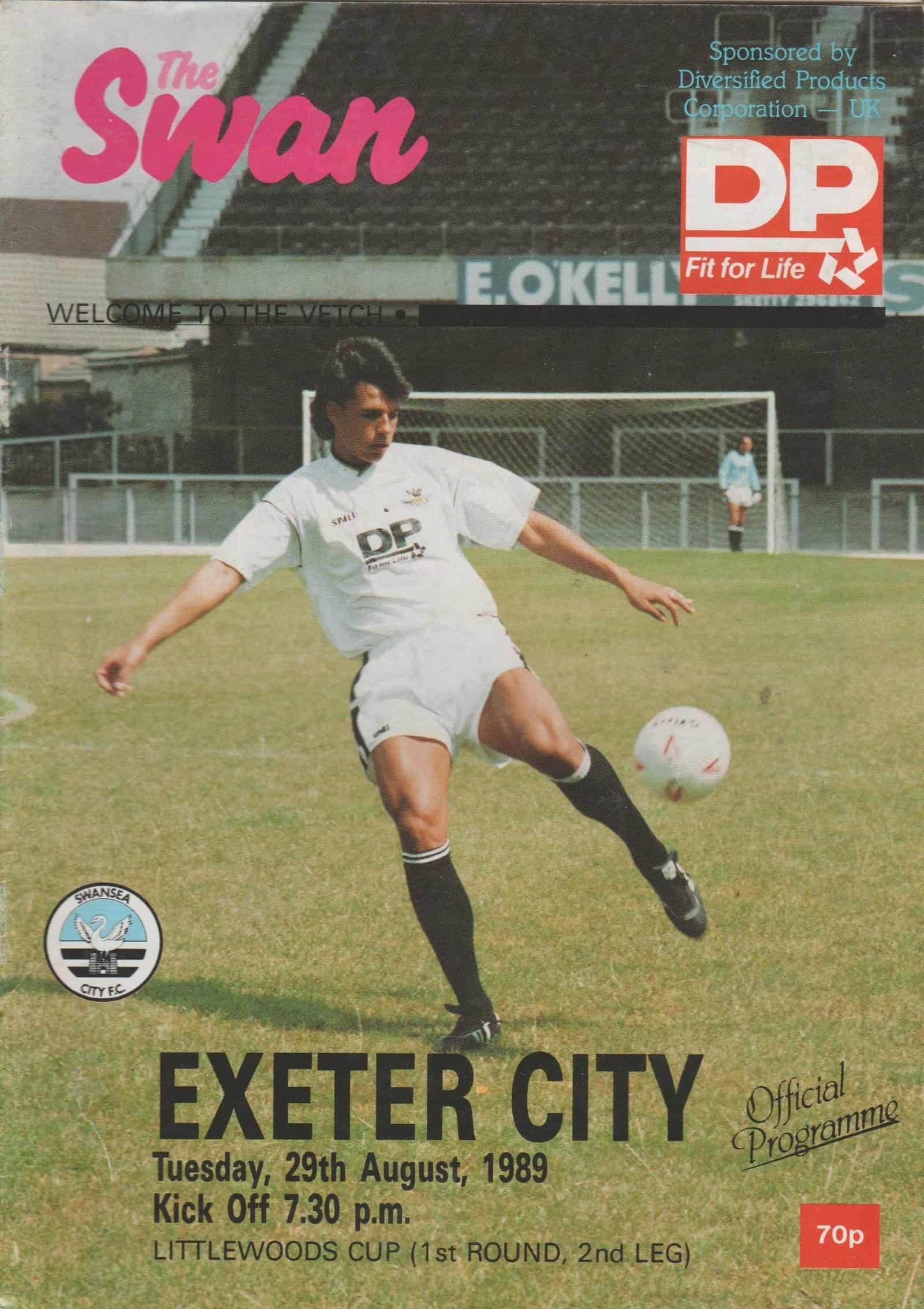 Swansea City v Exeter City 29-Aug-1989