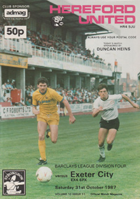 Hereford United v Exeter City 31-Oct-1987