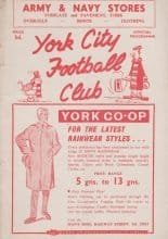 York City v Exeter City 04-Sep-1961