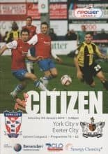 York City v Exeter City 05-Jan-2013