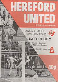 Hereford United v Exeter City 06-May-1985