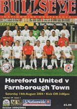Hereford United v Farnborough 14-Aug-2004