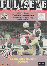 Hereford United v Farnborough 24-Oct-1998
