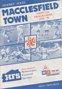 Macclesfield Town v Farnborough Town 09-Sep-1989