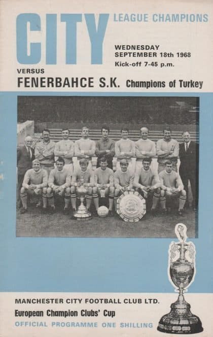 Manchester City v Fenerbahce 18-Sep-1968