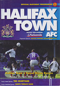 Halifax Town v Forest Green Rovers 21-Apr-2003