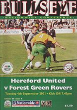 Hereford United v Forest Green Rovers 04-Sep-2001