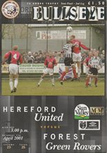 Hereford United v Forest Green Rovers 07-Apr-2001
