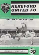 Hereford United v Folkestone 01-Apr-1972