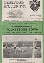 Hereford United v Folkestone Town 29-Jan-1966