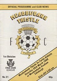 Meadowbank Thistle v Forfar Athletic 26-Mar-1988