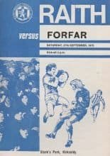 Raith Rovers v Forfar Athletic 27-Sep-1975