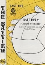 East Fife v Forfar Athletic 30-Sep-1986