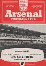 Arsenal v Fulham 14-May-1963