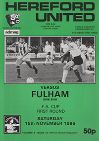 Hereford United v Fulham 15-Nov-1986