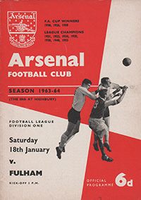 Arsenal v Fulham 18-Jan-1964