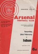 Arsenal v Fulham 20-Feb-1965