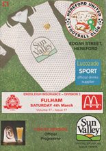 Hereford United v Fulham 04-Mar-1995