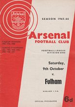 Arsenal v Fulham 09-Oct-1965