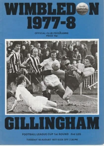 Wimbledon v Gillingham 16-Aug-1977