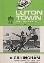 Luton Town v Gillingham 27-Dec-1969