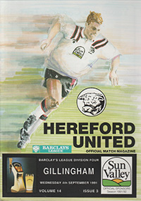 Hereford United v Gillingham 04-Sep-1991