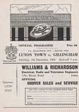 Luton Town v Gillingham 05-Dec-1964