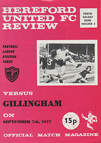 Hereford United v Gillingham 07-Sep-1977
