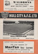 Hull City v Gillingham 09-Mar-1966