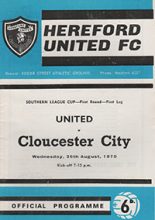 Hereford United v Gloucester City 26-Aug-1970