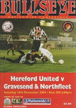 Hereford United v Gravesend & Northfleet 18-Dec-2004