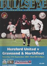 Hereford United v Gravesend & Northfleet 27-Sep-2003