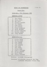 Hereford United v Greenfield 24-Feb-1982
