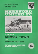 Hereford United v Grimsby Town 15-Feb-1975