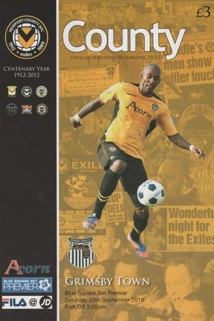 Newport County v Grimsby Town 29-Sep-2012