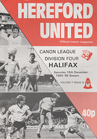 Hereford United v Halifax Town 15-Dec-1984