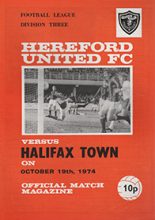 Hereford United v Halifax Town 19-Oct-1974