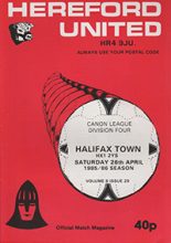 Hereford United v Halifax Town 26-Apr-1986