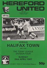 Hereford United v Halifax Town 26-Apr-1987