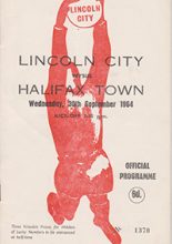 Lincoln City v Halifax Town 30-Sep-1964
