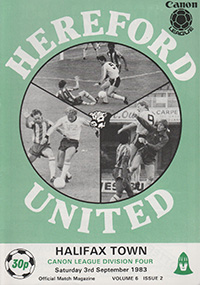 Hereford United v Halifax Town 03-Sep-1983