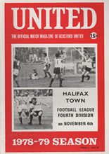 Hereford United v Halifax Town 04-Nov-1978