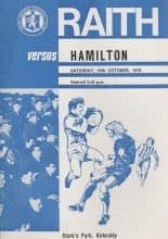 Raith Rovers v Hamilton Academical 16-Oct-1976