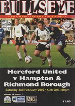 Hereford United v Hampton & Richmond Borough 02-Feb-2002