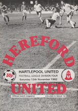 Hereford United v Hartlepool United 13-Nov-1982