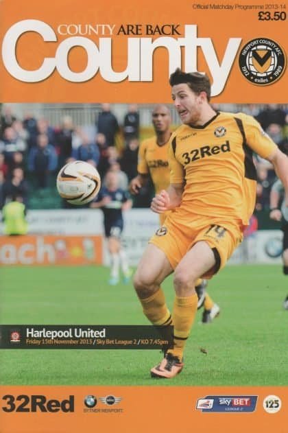 Newport County v Hartlepool United 15-Nov-2013