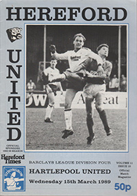 Hereford United v Hartlepool United 15-Mar-1989