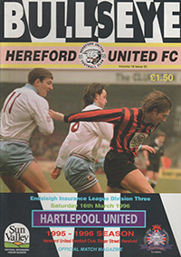 Hereford United v Hartlepool United 16-Mar-1996