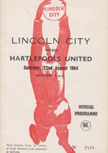 Lincoln City v Hartlepool United 22-Aug-1964